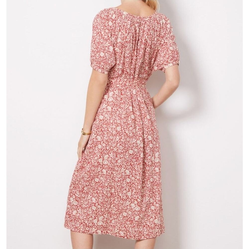 Faherty Carmen Midi Dress size S in Tandoori Floral - Picture 2 of 11